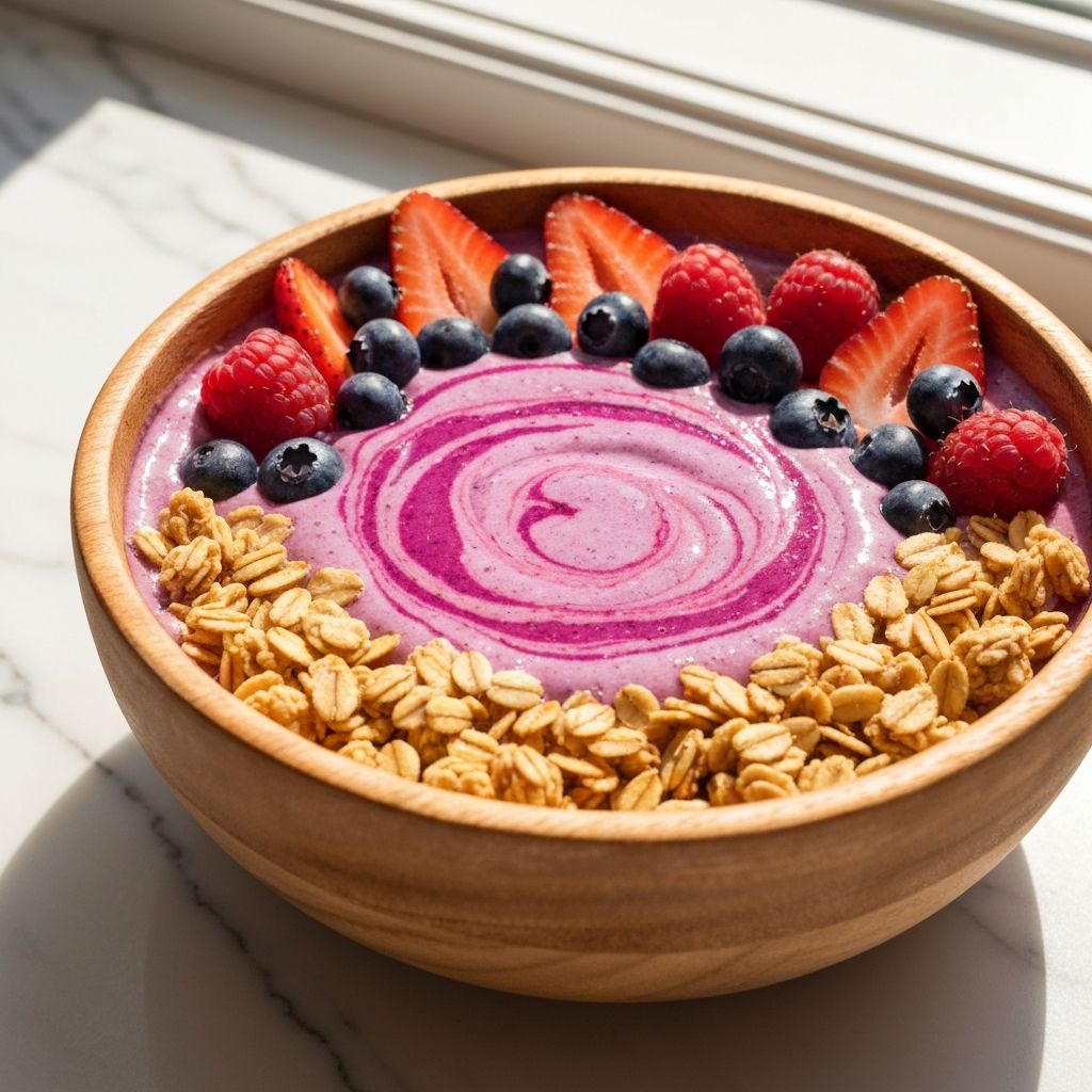 Smoothie bowl aux fruits rouges