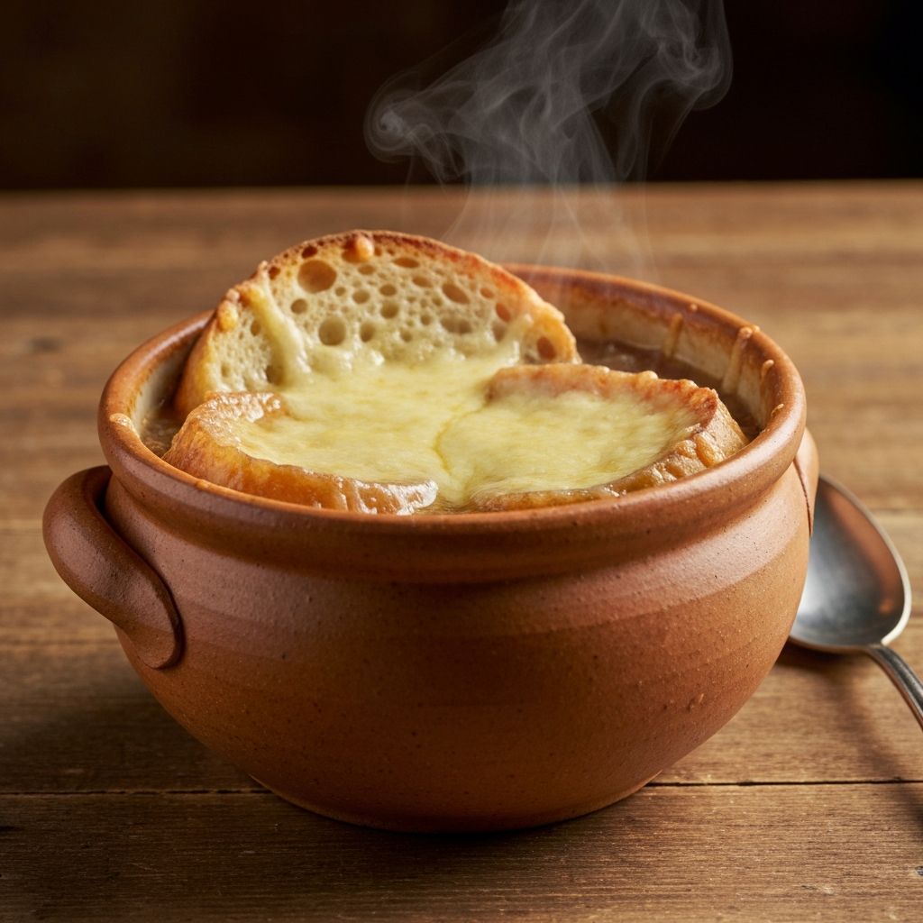 Soupe à l'oignon gratinée