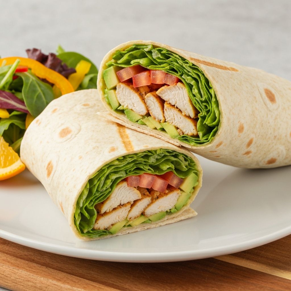 Wrap poulet avocat